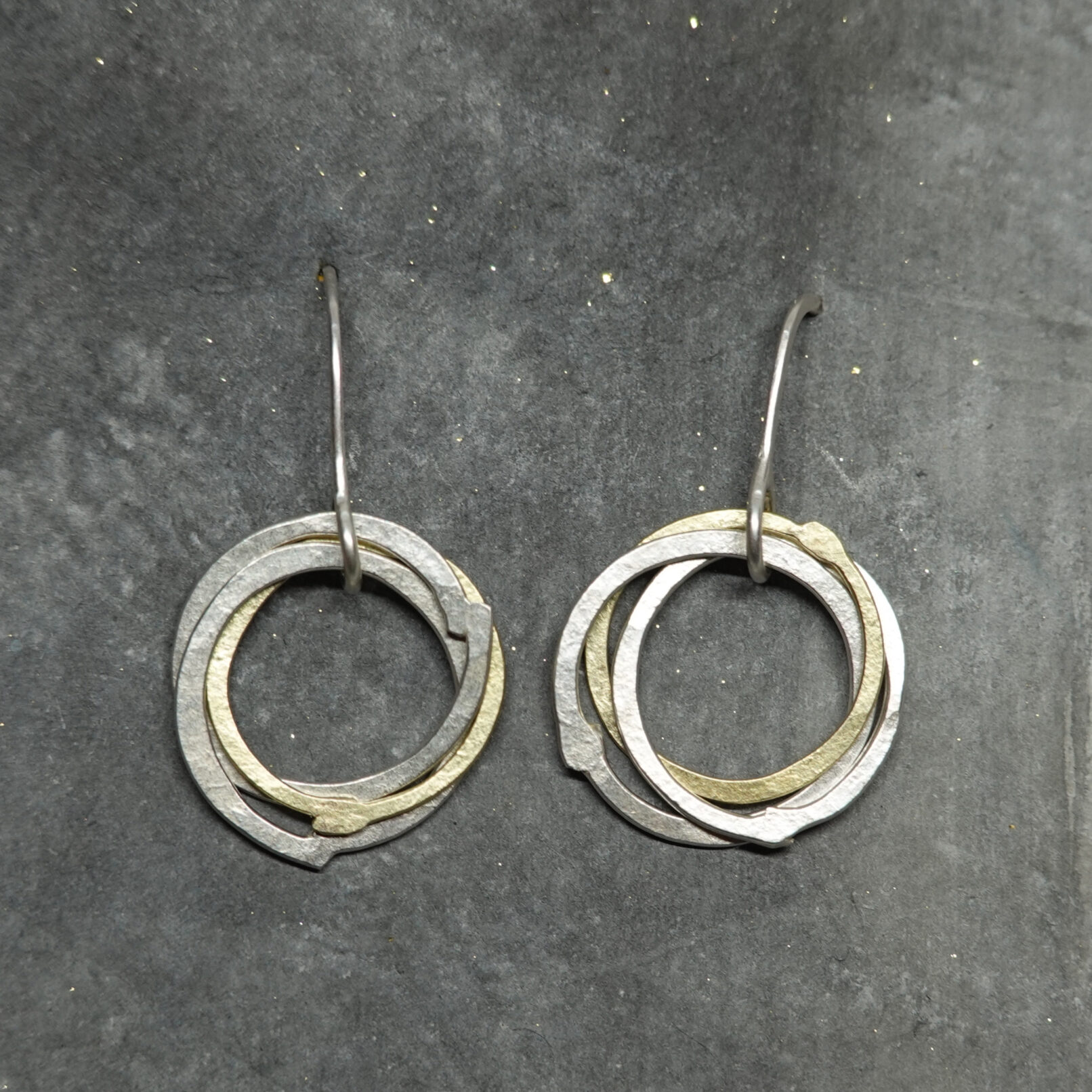 Russian Knot Earrings with gold circle