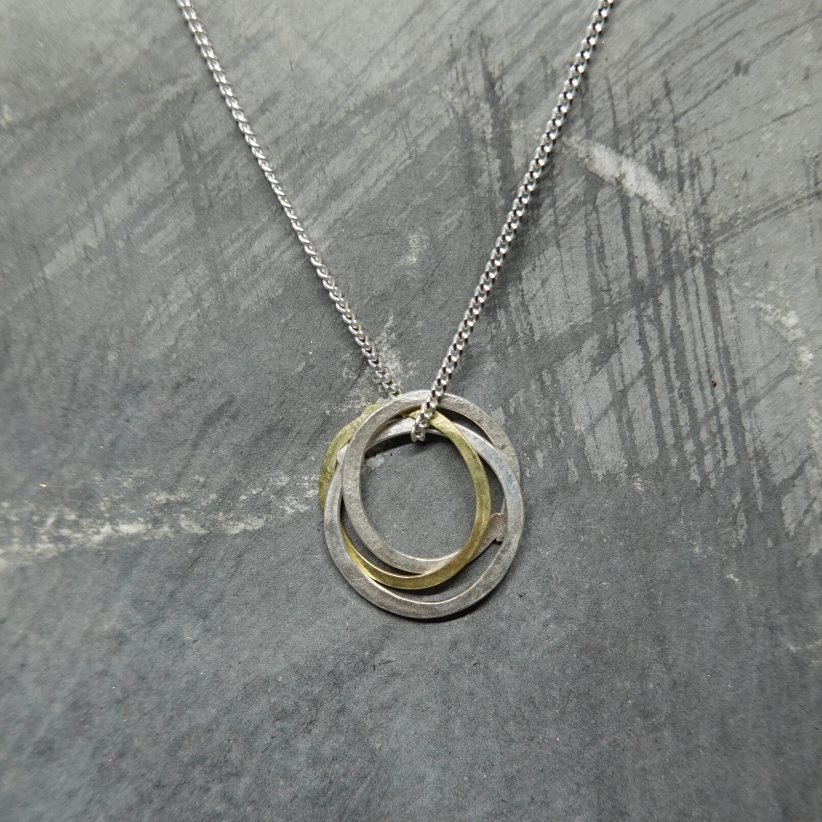 Russian Knot necklace in Silver and 18ct Gold